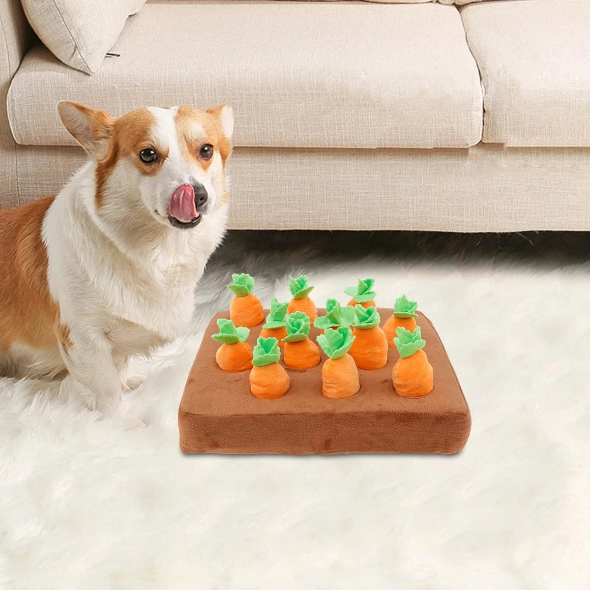 Dog Carrot Plush Toy