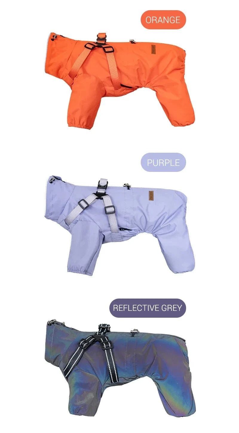 Dog Raincoat with Harness
