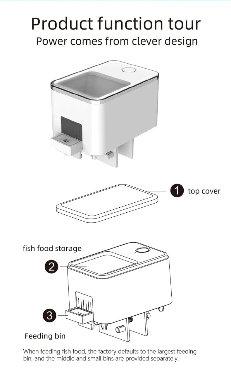 Large Capacity Fish Feeder with WIFI app