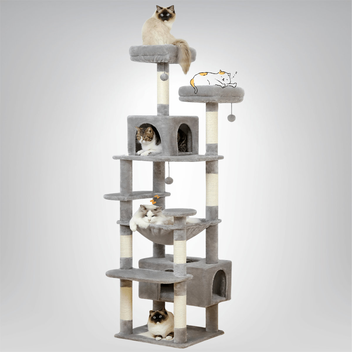 Large Grey Cat Tree