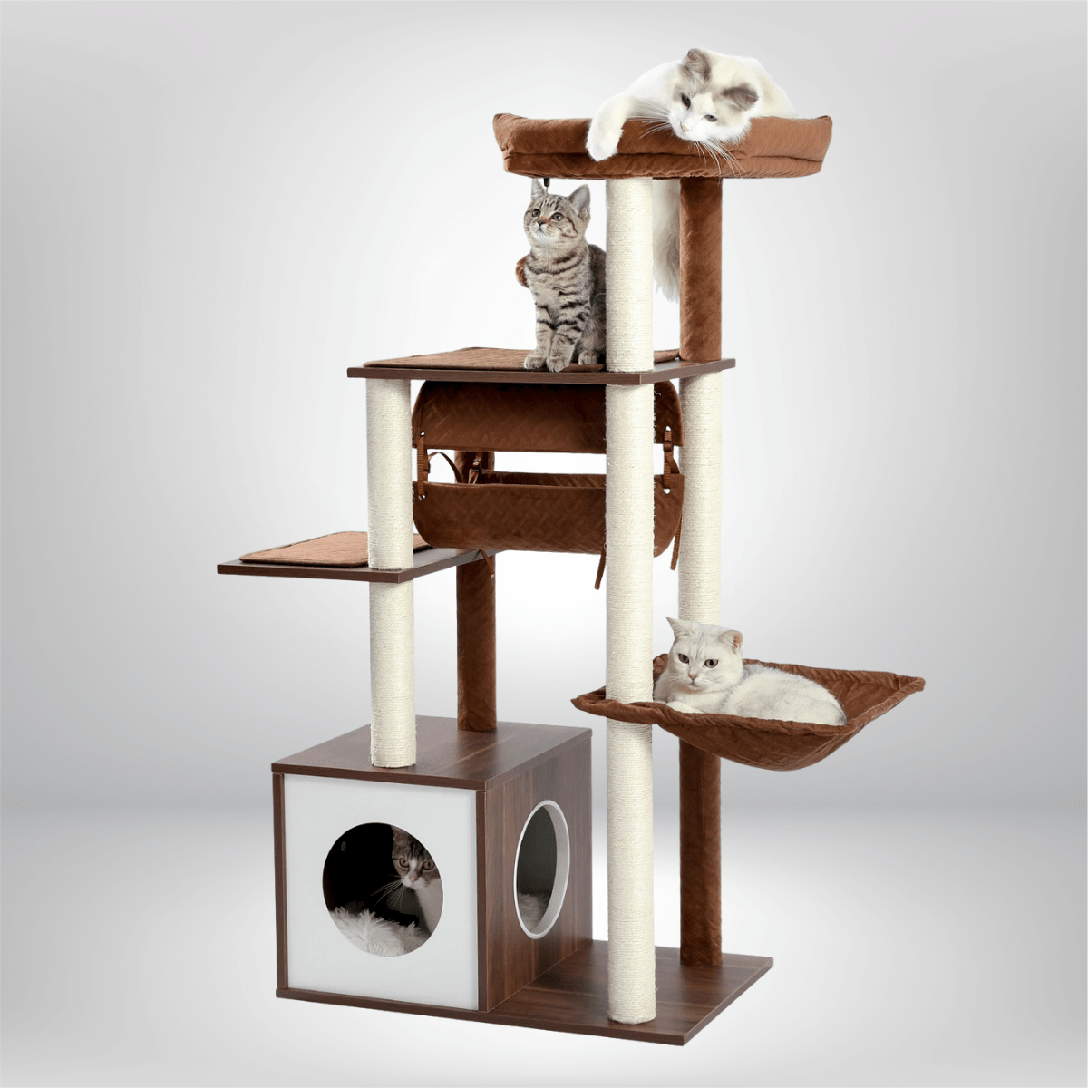 Modern Wooden Cat Tree