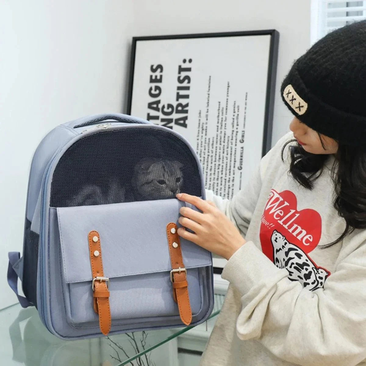 TechnuPet Pet Backpack Portable Cat Carrier Backpack