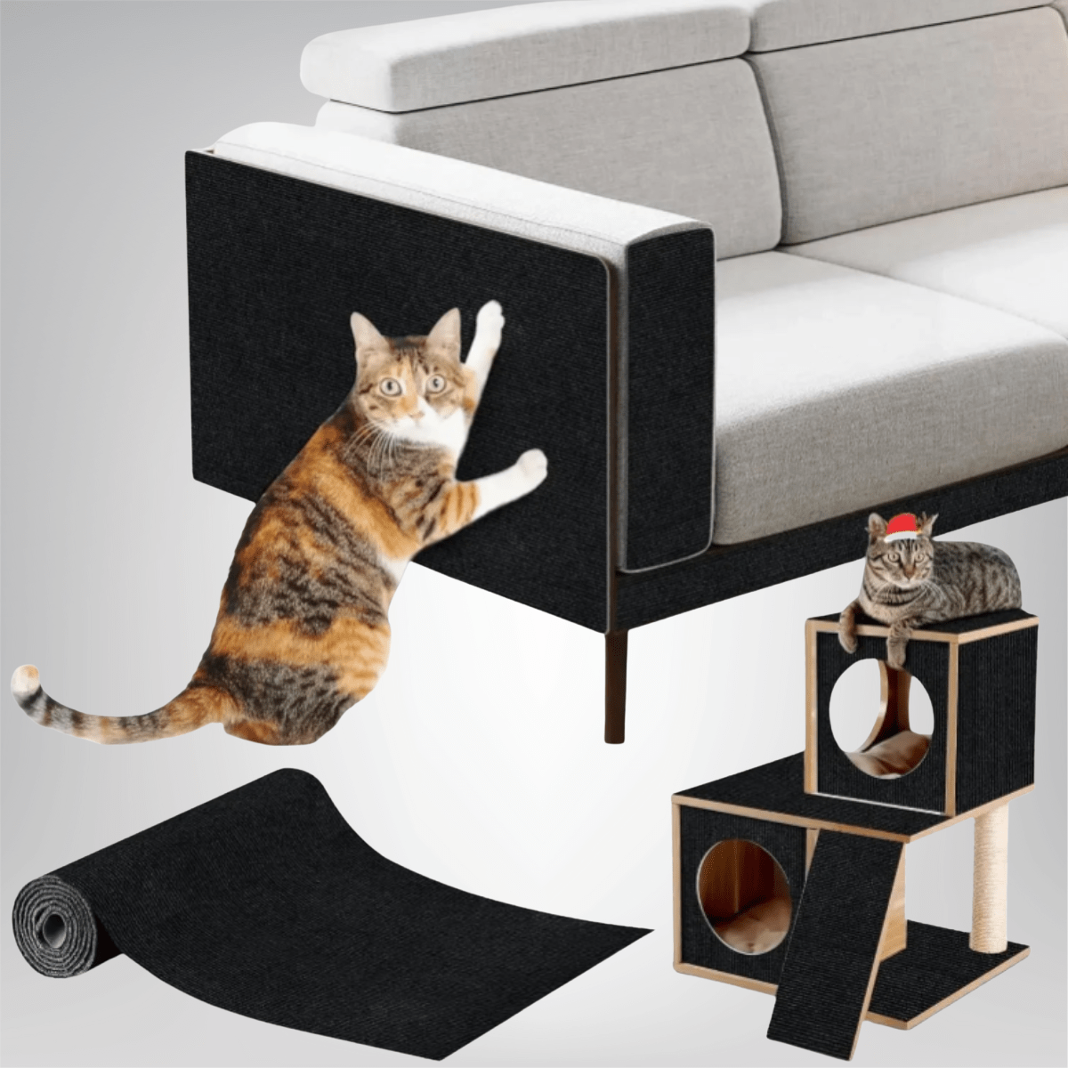 Self-Adhesive Cat Scratch Carpet