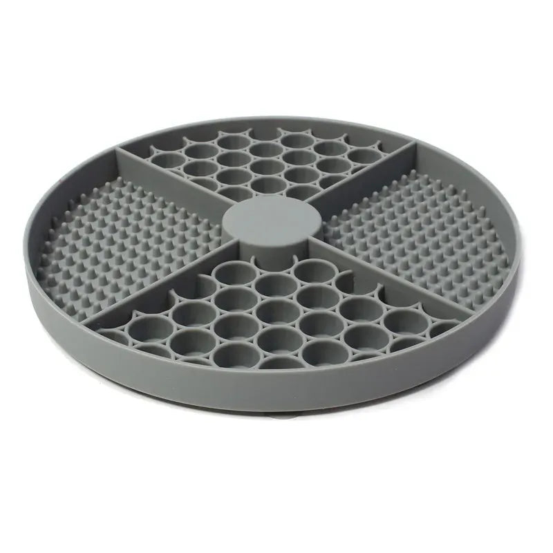 TechnuPet Smart Dog Feeder Gray Silicone Licking Mat for Dogs