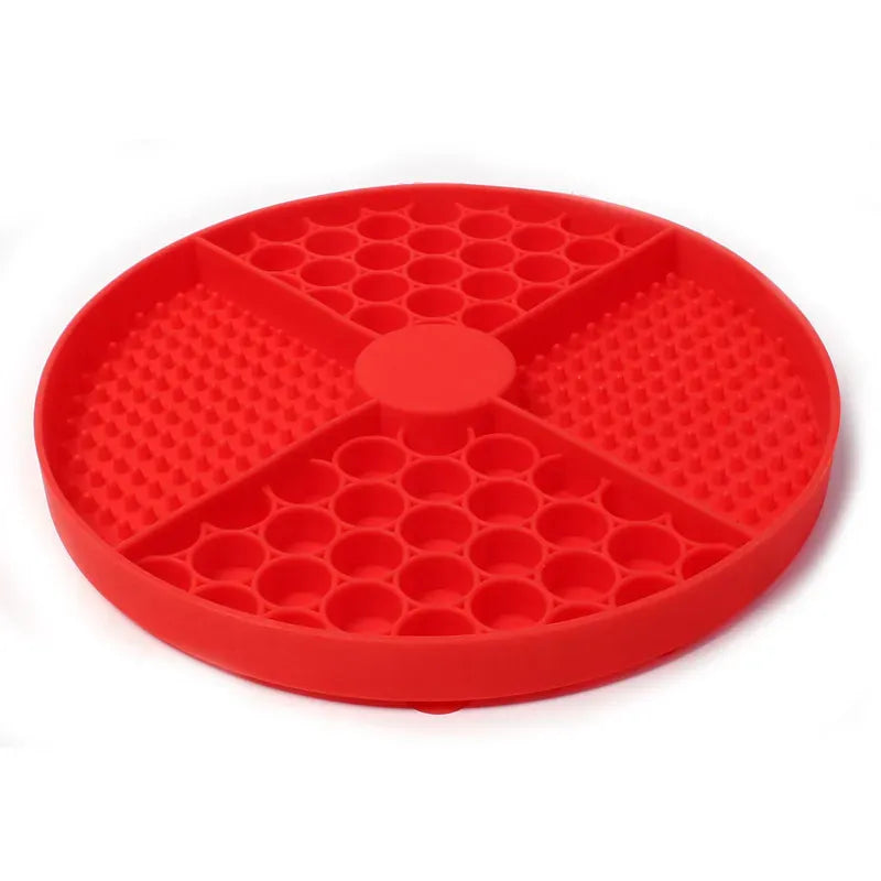 TechnuPet Smart Dog Feeder Red Silicone Licking Mat for Dogs