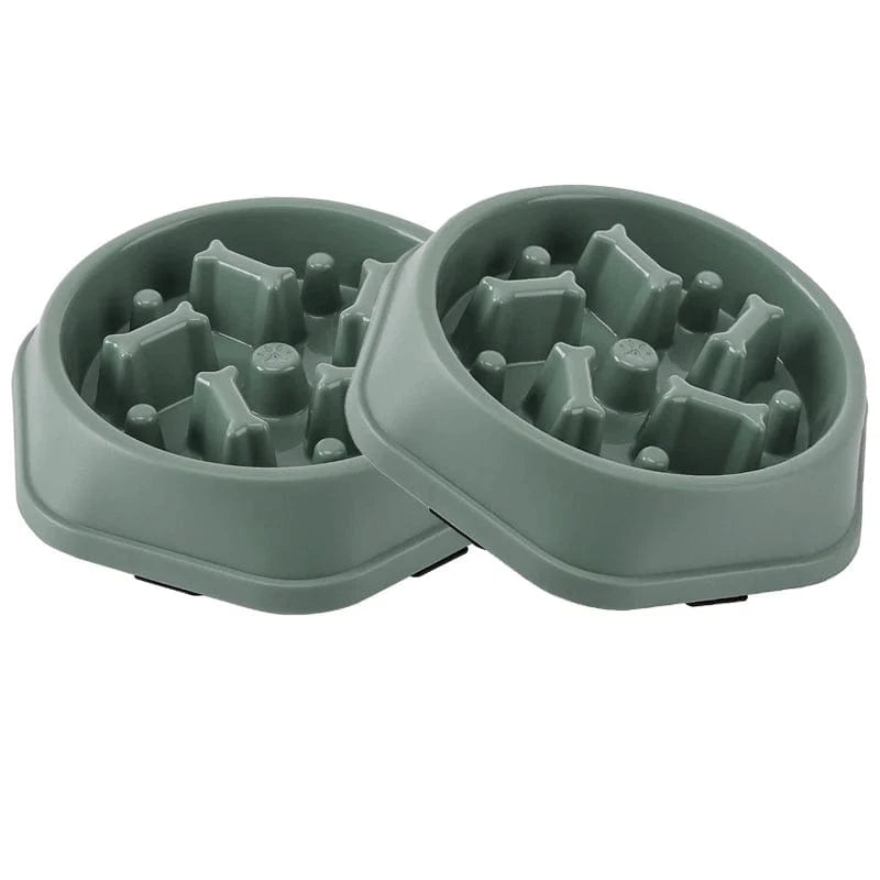 TechnuPet Dog Bowls 2pcs GN dog bowl / 8.5inch (22.5cm) Slow Feeder Dog Bowl