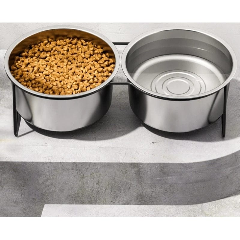 TechnuPet Dog Bowls Stainless Steel Slow Feeder Dog Bowl – Elevated Anti-Slip Stand
