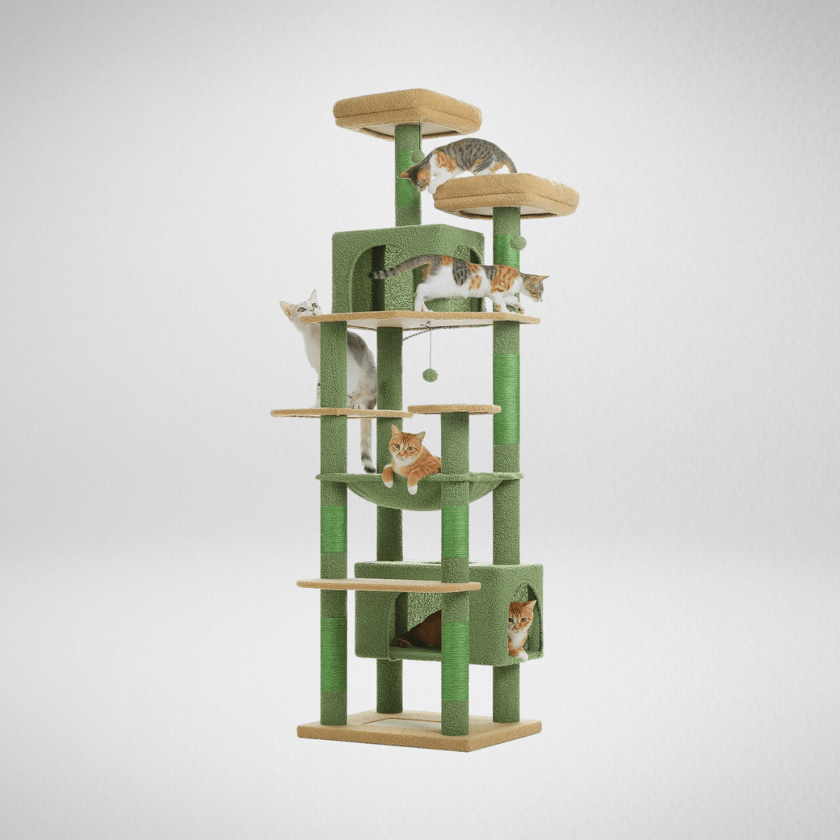 TechnuPet AMT0204GN-XL / XL / United States Tall Multi-Level Cat Tree