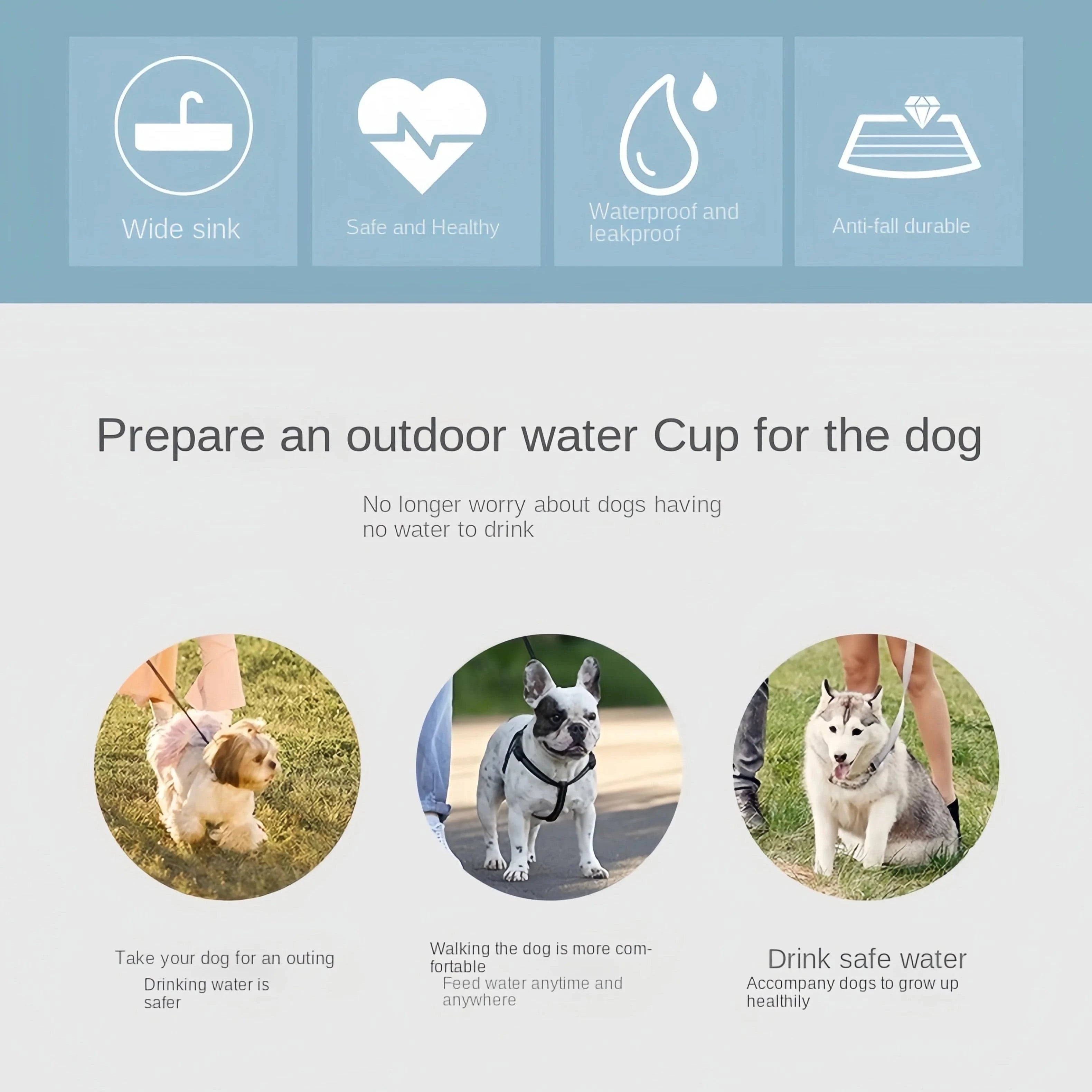 TechnuPet Smart Dog Feeder Travel Pet Water Bottle and Food Dispenser