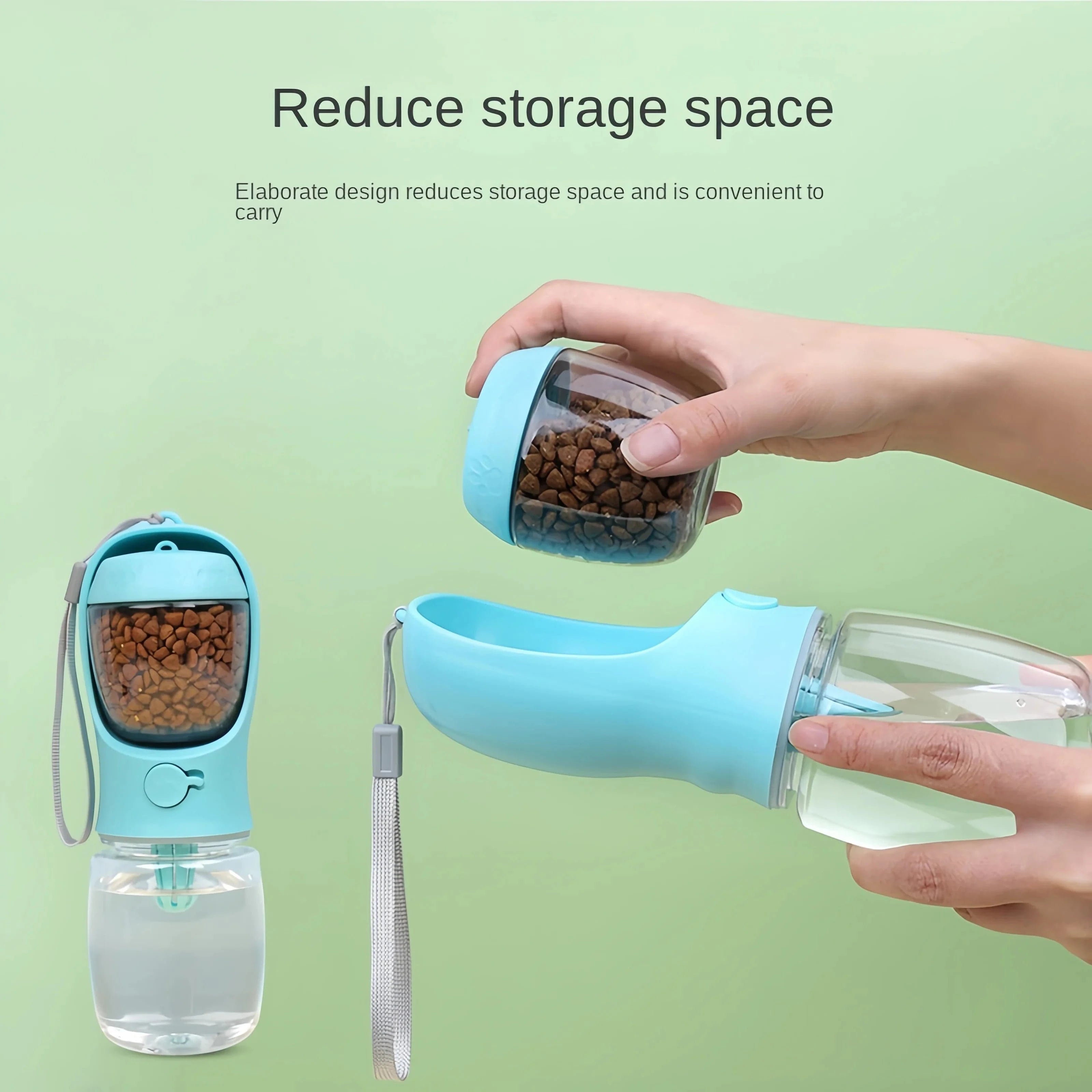 TechnuPet Smart Dog Feeder Travel Pet Water Bottle and Food Dispenser
