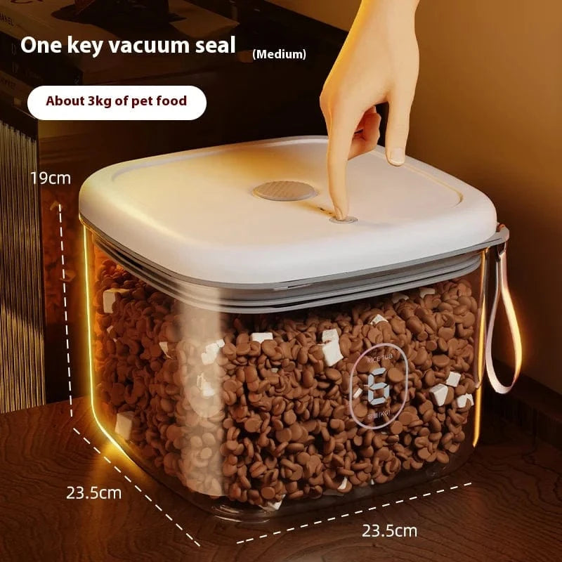 Vacuum Pet Food Storage Bucket