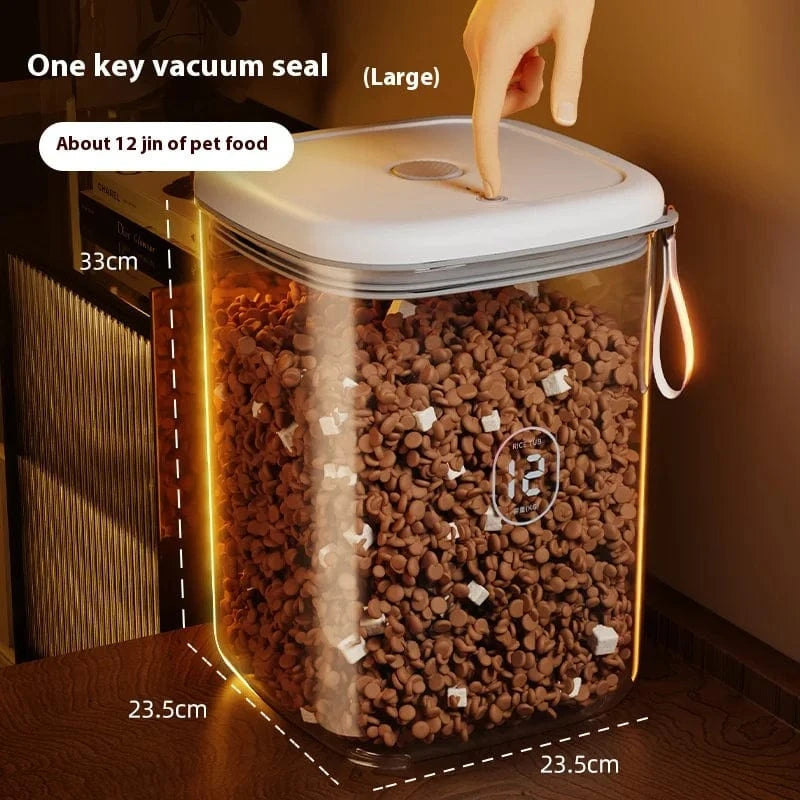 Vacuum Pet Food Storage Bucket