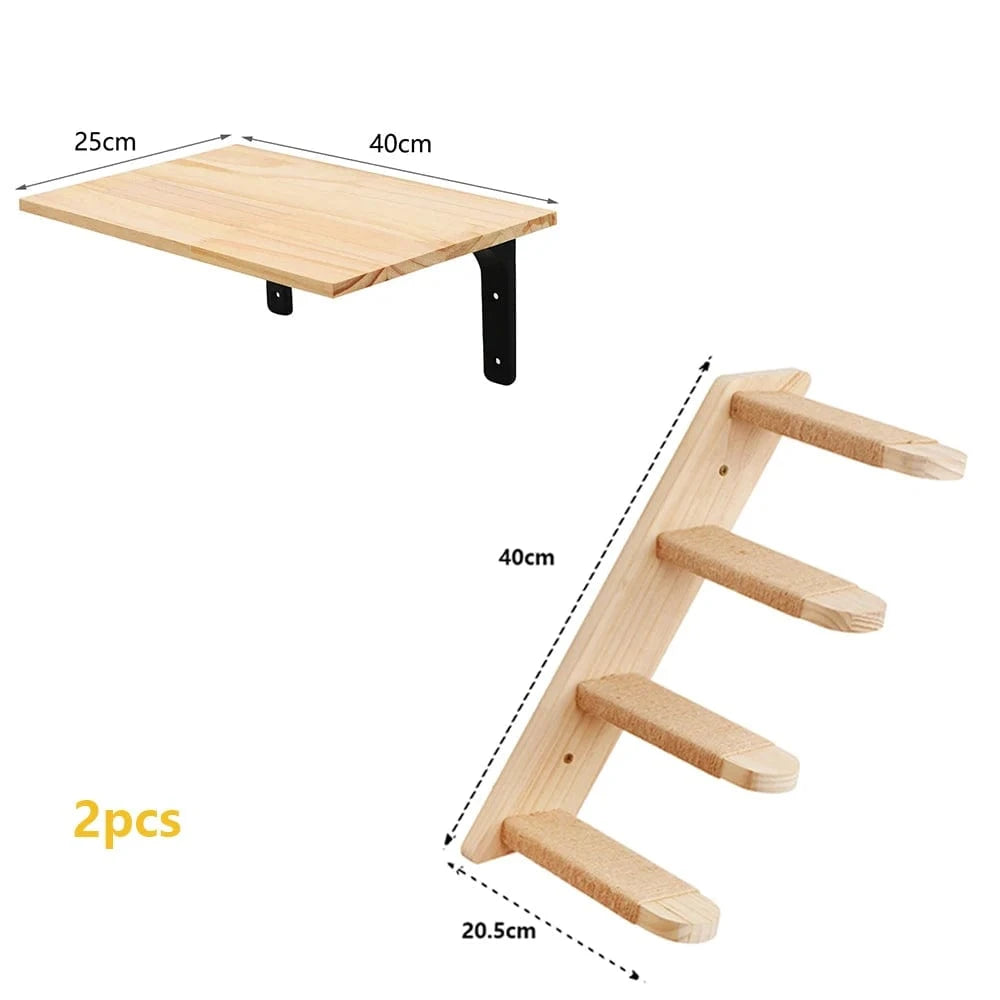 Wall-Mounted Cat Tree & Shelves