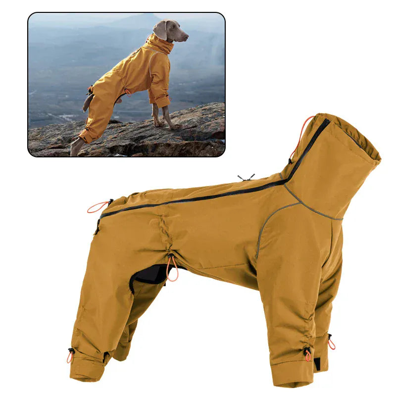 TechnuPet Pet Jackets JY2500128-YW / 4XL Waterproof Reflective 4-Leg Dog Jacket