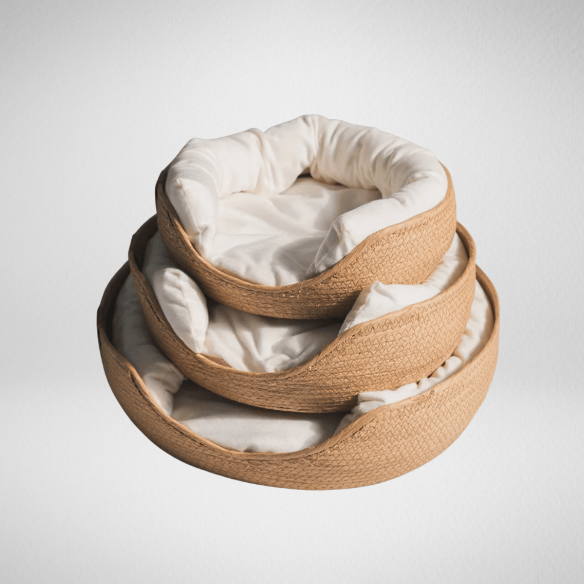 TechnuPet Cat Bed Woven Bamboo Pet Bed